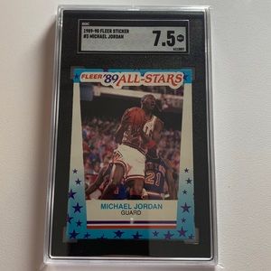 1989 Fleer Sticker Michael Jordan SGC 7.5